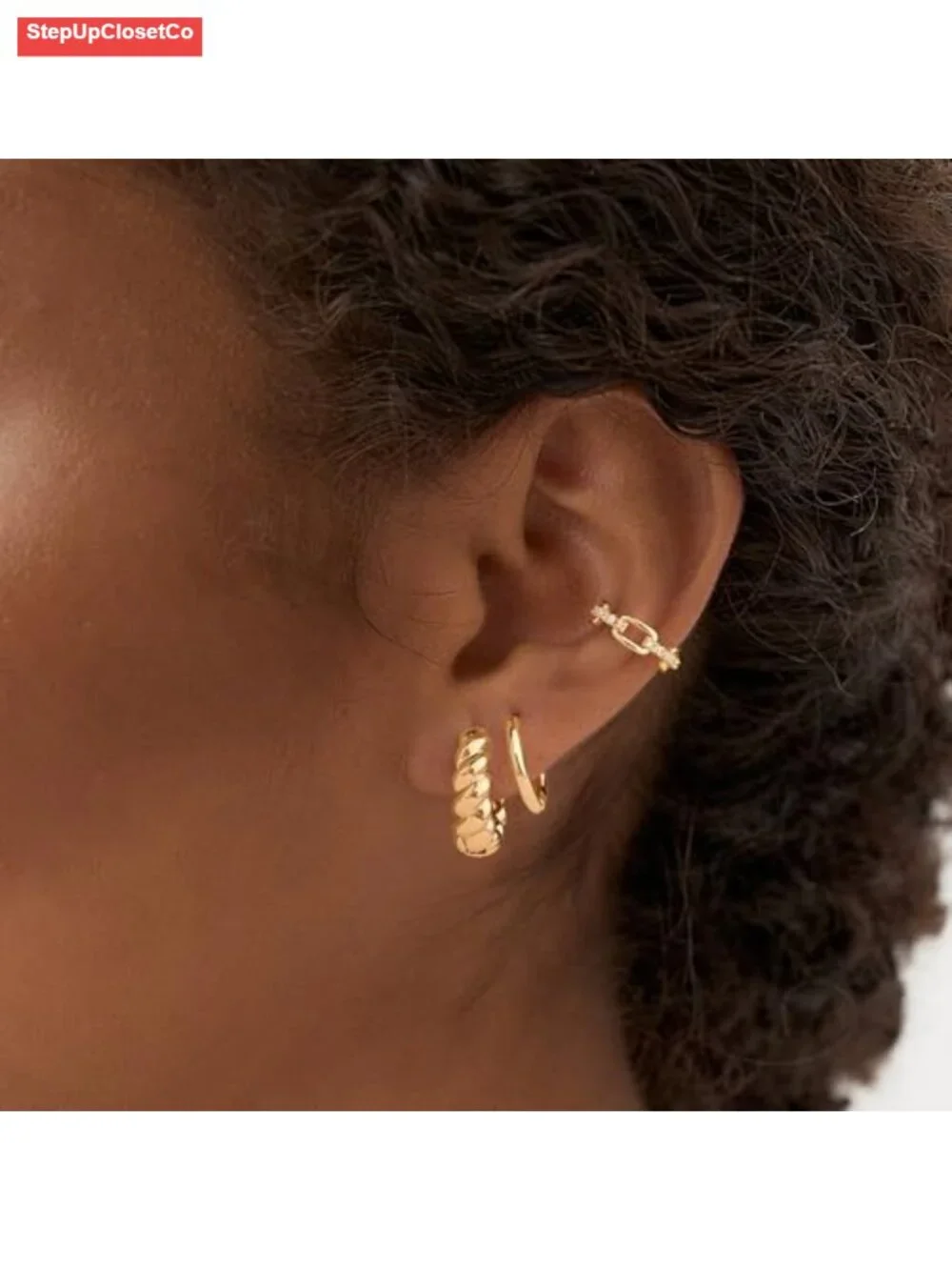 Gold Huggie Hoop Earrings 14K Small Hypoallergenic Everyday